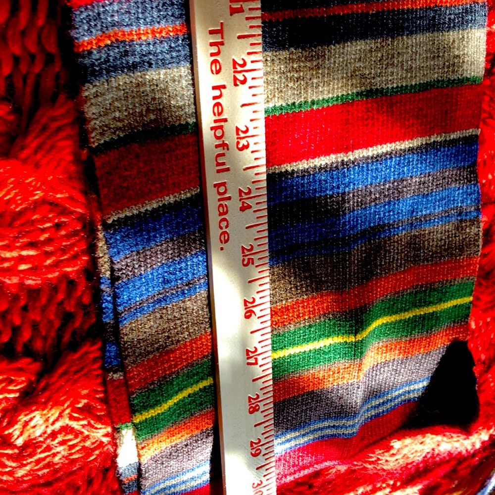 Multicolored striped scarf